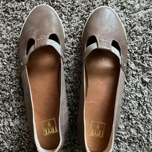 Frye light grey flats